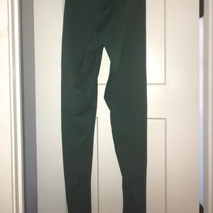 Green DYI leggings.